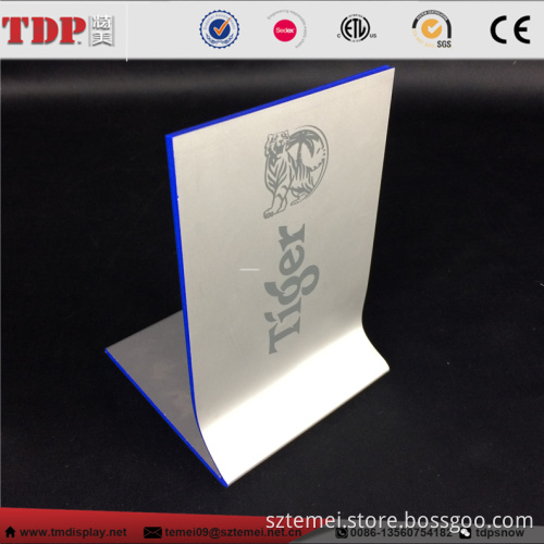 free standing custom design acrylic sign holder 5x7 acrylic tabetop signs